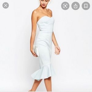 NWT ASOS  B L A C K  scuba strapless dress